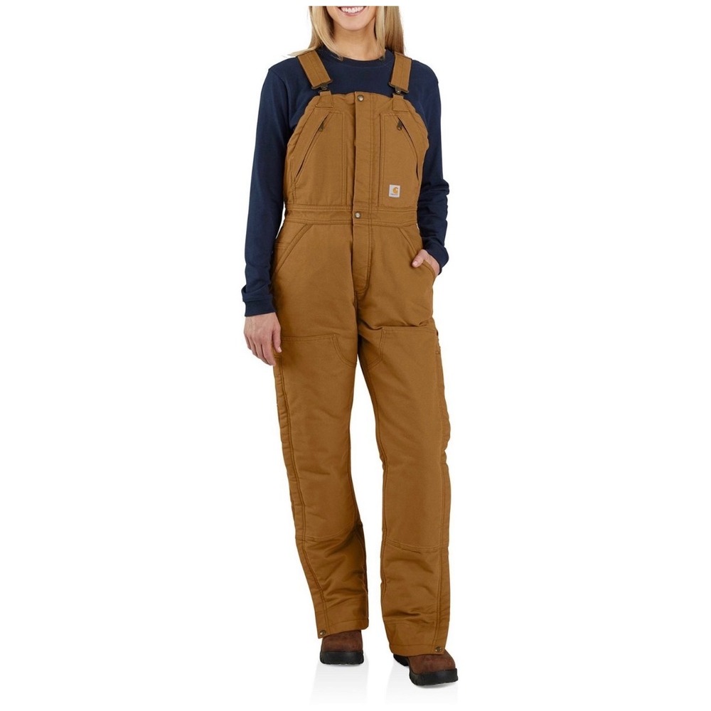 Carhartt‎ OR4694-W Washed Duck Insulated Bib Overall 1X 16W Brown NWT